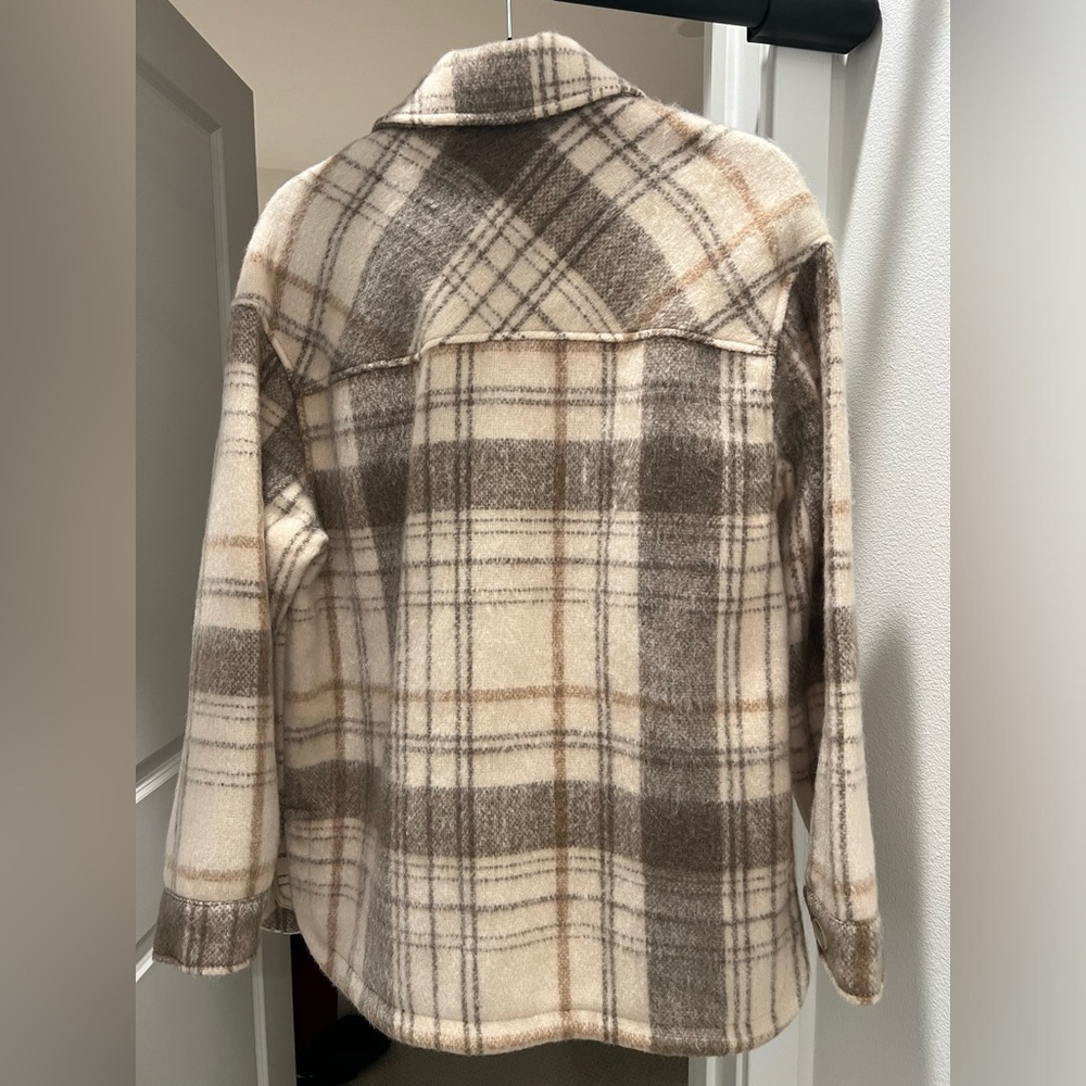 Zara Plaid Button-Up Jacket Shacket - Picture 2 of 2